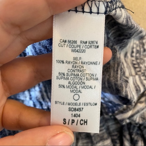 Splendid Navy & White Safari Stripe Maxi Dress Small - Picture 9 of 9